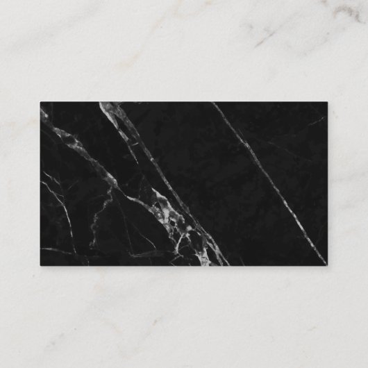 Fles nagellak gieten | Zwarte marmer Visitekaartje (Achterkant)