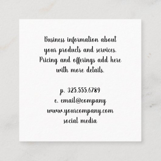 Fles nagellak | Nagelstylist Vierkante Visitekaartje (Achterkant)