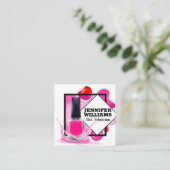 Fles nagellak | Nagelstylist Vierkante Visitekaartje (Staand voorkant)