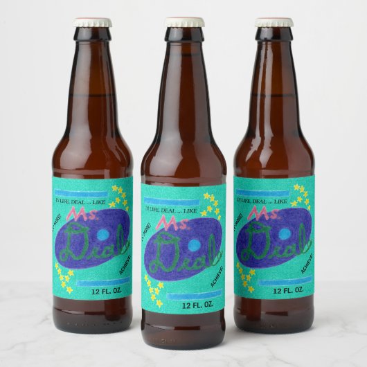 Fles of Ms Deal Soda (Etiket op fles) Bier Etiket (Flessen)