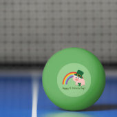 Fles op de Sint Patrick's Day Cute Leprechaun Pig Pingpongbal (Net)