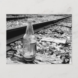 FLES OP TREINSPANNING BRIEFKAART