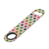 Fles Open Polka Dots Speed Flessenopener (Voorkant Gekanteld)