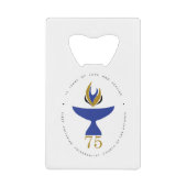 Fles openen met Logo Creditkaart Flessenopener (Voorkant)