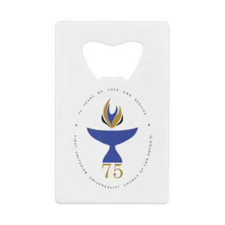 Fles openen met Logo Creditkaart Flessenopener