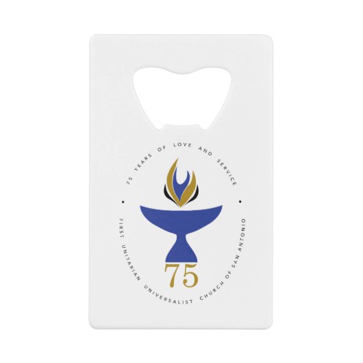 Fles openen met Logo Creditkaart Flessenopener (Voorkant)