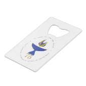 Fles openen met Logo Creditkaart Flessenopener (Achterkant Gekanteld)