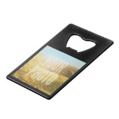 Fles openen voor Sjabloon Creditkaart Flessenopener (Achterkant Gekanteld)