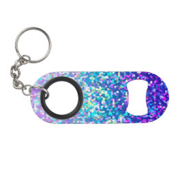 Fles Opener Glitter Grafisch Sleutelhanger Flessenopener