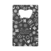 Fles Opener voor een prettige kerstcreditcard Creditkaart Flessenopener (Voorkant)