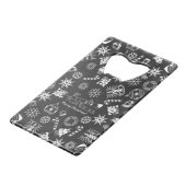 Fles Opener voor een prettige kerstcreditcard Creditkaart Flessenopener (Voorkant Gekanteld)