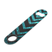 Fles Opener Zig Zag Sparkley Texture Speed Flessenopener (Achterkant Gekanteld)