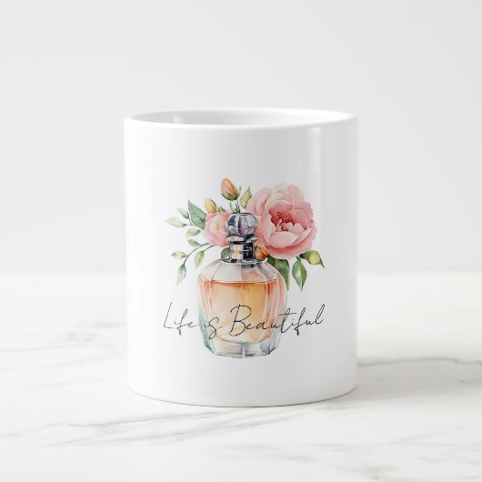Fles Pretty Peach Roses Parfum Grote Koffiekop (Voorkant)