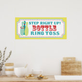 Fles Ring Toss Sign for Carnival Circus Birthday Poster (Keuken)