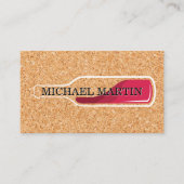 Fles rode wijn | Kurk Achtergrond Visitekaartje (Voorkant)