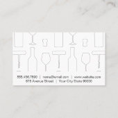 Fles rode wijn | Patronen voor wijnaccessoires Visitekaartje (Achterkant)