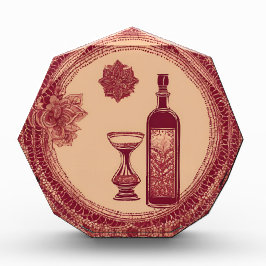 Fles Rood op Kant AI kunst Fotoblokken