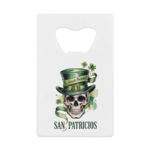 Fles San Patricios Bataljon St. Patrick Creditkaart Flessenopener