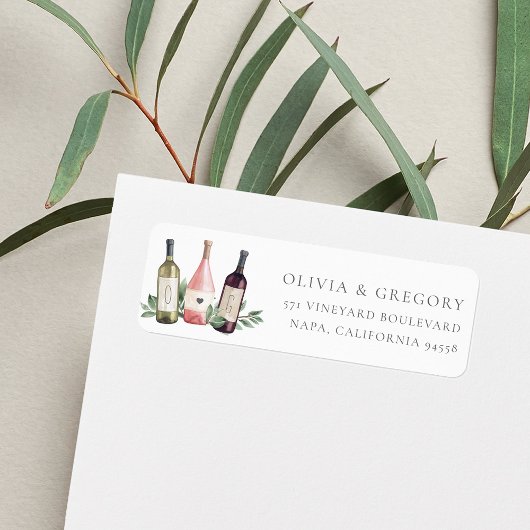 Fles Trio Botanical Return Address Etiket