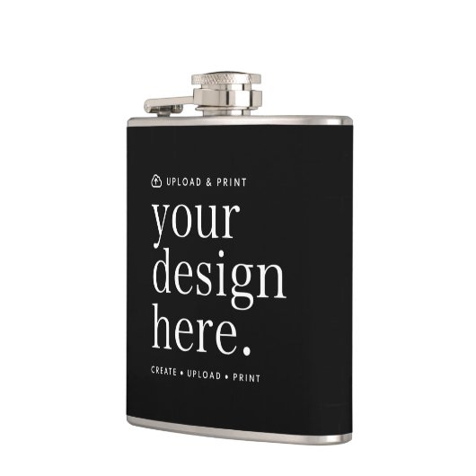 Fles Uw ontwerp uploaden 180ml Heupfles (Links)