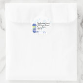 Fles van bubbels ronde sticker (Tas)