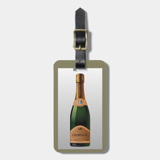 FLES VAN CHAMPAGNE BAGAGELABEL (Voorkant verticaal)