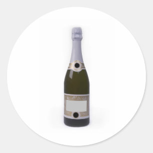 Fles van Champagne met blanco etiket