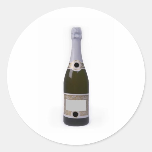 Fles van Champagne met blanco etiket (Voorkant)