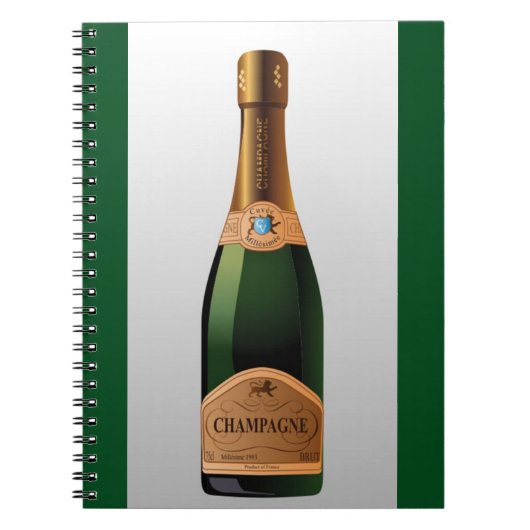 FLES VAN CHAMPAGNE NOTITIEBOEK (Voorkant)