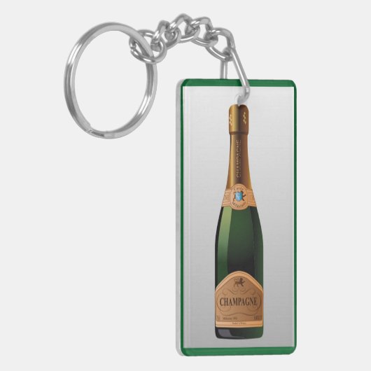 FLES VAN CHAMPAGNE SLEUTELHANGER (Voorkant Links)