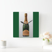 FLES VAN CHAMPAGNE VIERKANTE KLOK (Huis)