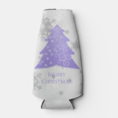 Fles van de lavender Festive-kerstboom Flesjeskoeler (Voorkant)