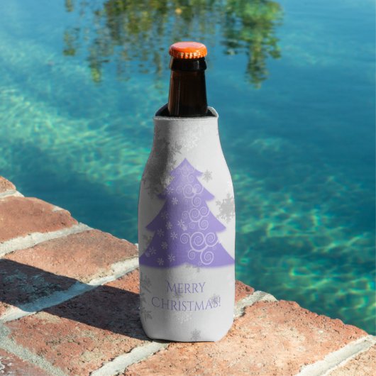 Fles van de lavender Festive-kerstboom Flesjeskoeler (Insitu Zwembad)