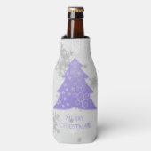 Fles van de lavender Festive-kerstboom Flesjeskoeler (Fles Voorkant)
