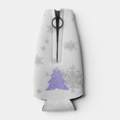 Fles van de lavender Festive-kerstboom Flesjeskoeler (Achterkant)