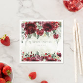 Fles van de Peonies Wedding Cocktail Napkins Servet (Insitu)