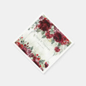 Fles van de Peonies Wedding Cocktail Napkins Servet (Hoek)