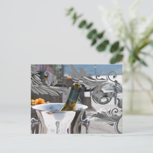 Fles van Franse wijn Briefkaart (Staand voorkant)