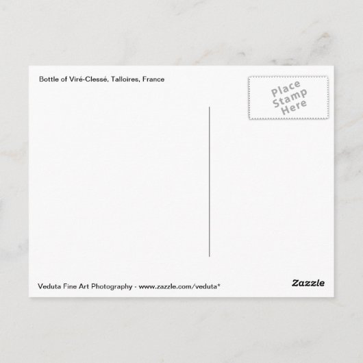 Fles van Franse wijn Briefkaart (Achterkant)