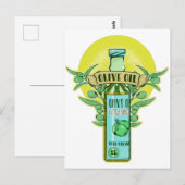 Fles van olijfolie briefkaart (Voorkant / Achterkant)