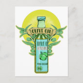 Fles van olijfolie briefkaart (Voorkant)