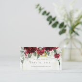 Fles van pioenen bruiloft online RSVP-kaart Visitekaartje (Staand voorkant)