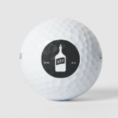 Fles van Rum Golf Ball pack! Golfballen (Voorkant)