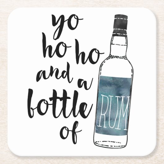 Fles van Rum Onderzetters (Voorkant)