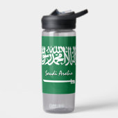 Fles van Saudi-Arabië, patriottische Saoedische vl (Links)