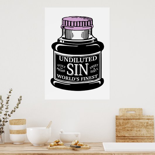 Fles van zonnescherm poster (Keuken)