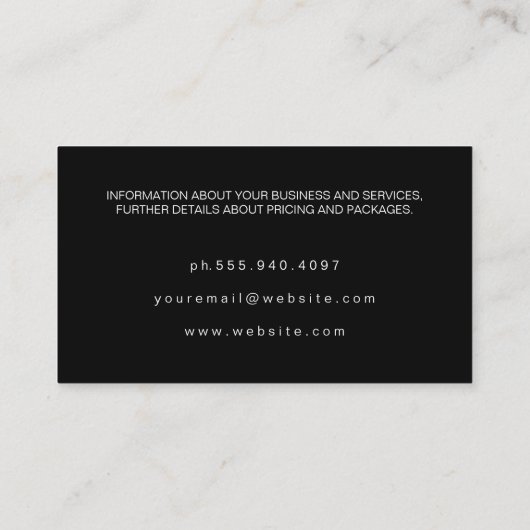 Fles viering Champagne Visitekaartje (Achterkant)