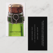 Fles viering Champagne Visitekaartje (Voorkant / Achterkant)