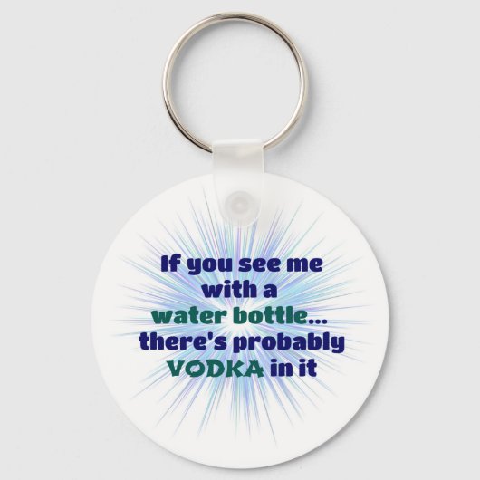 Fles VODKA Gift FUNNY Sleutelhanger (Voorkant)
