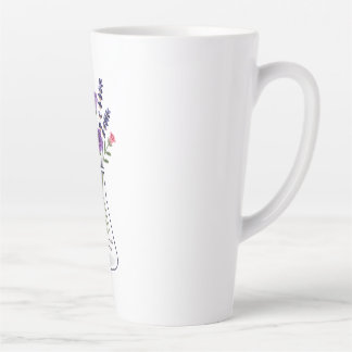 Fles voor botanische chemie met lavendel en roos A Latte Mok